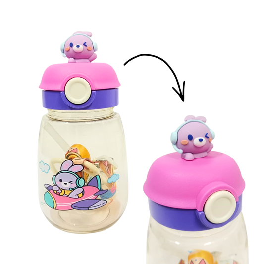 50660 Cute Cartoon Water Bottle for Kids – BPA Free Bottles, Anti-Leak Non-Toxic Durable Bottles for Girls, Boys, Children 540ML {Random Design}