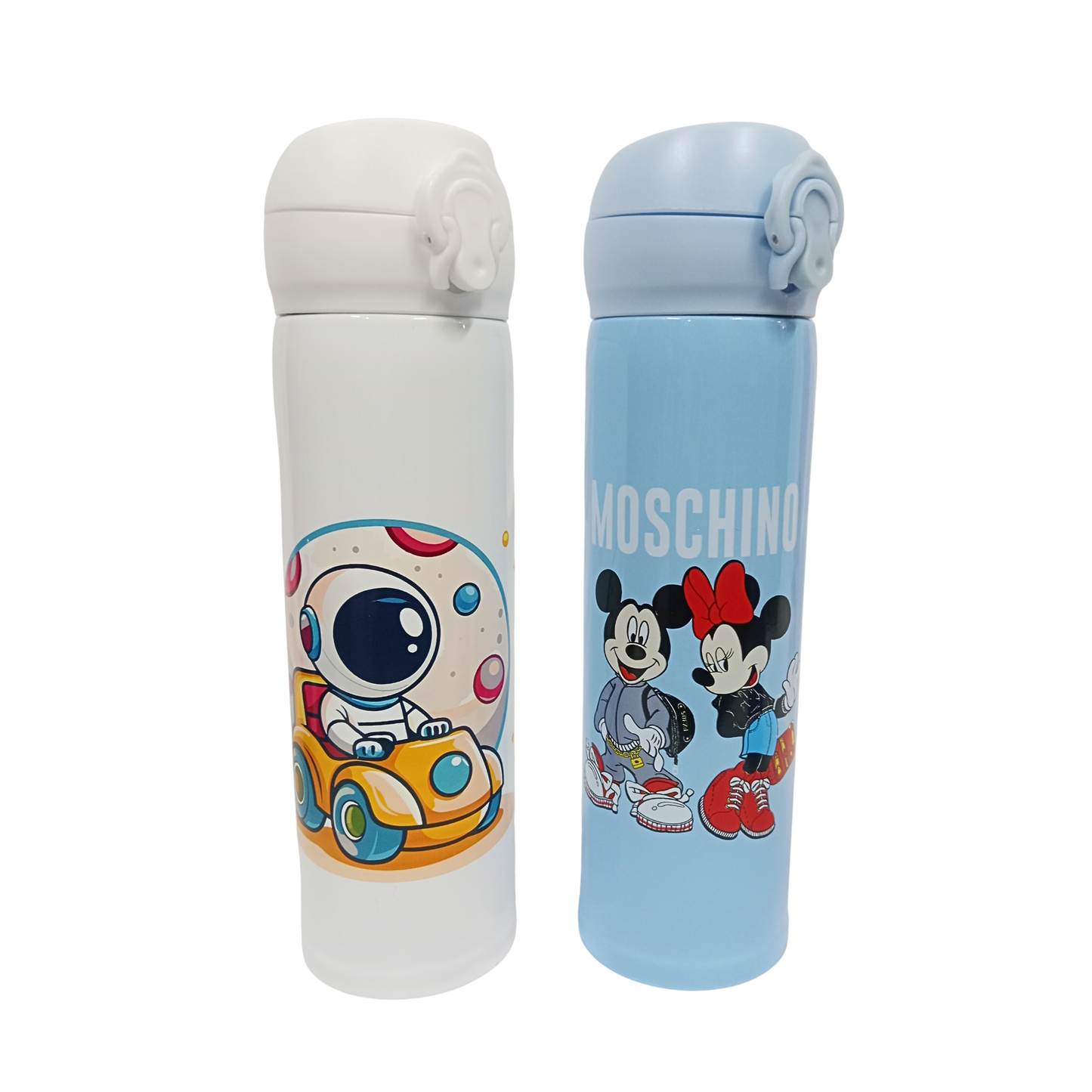 T29606 Stainless Steel Flask | Water Bottle | Cartoon Theme Steel Bottle | Durable Flask for School, Gym, and Travel| Random Color(500 ml)