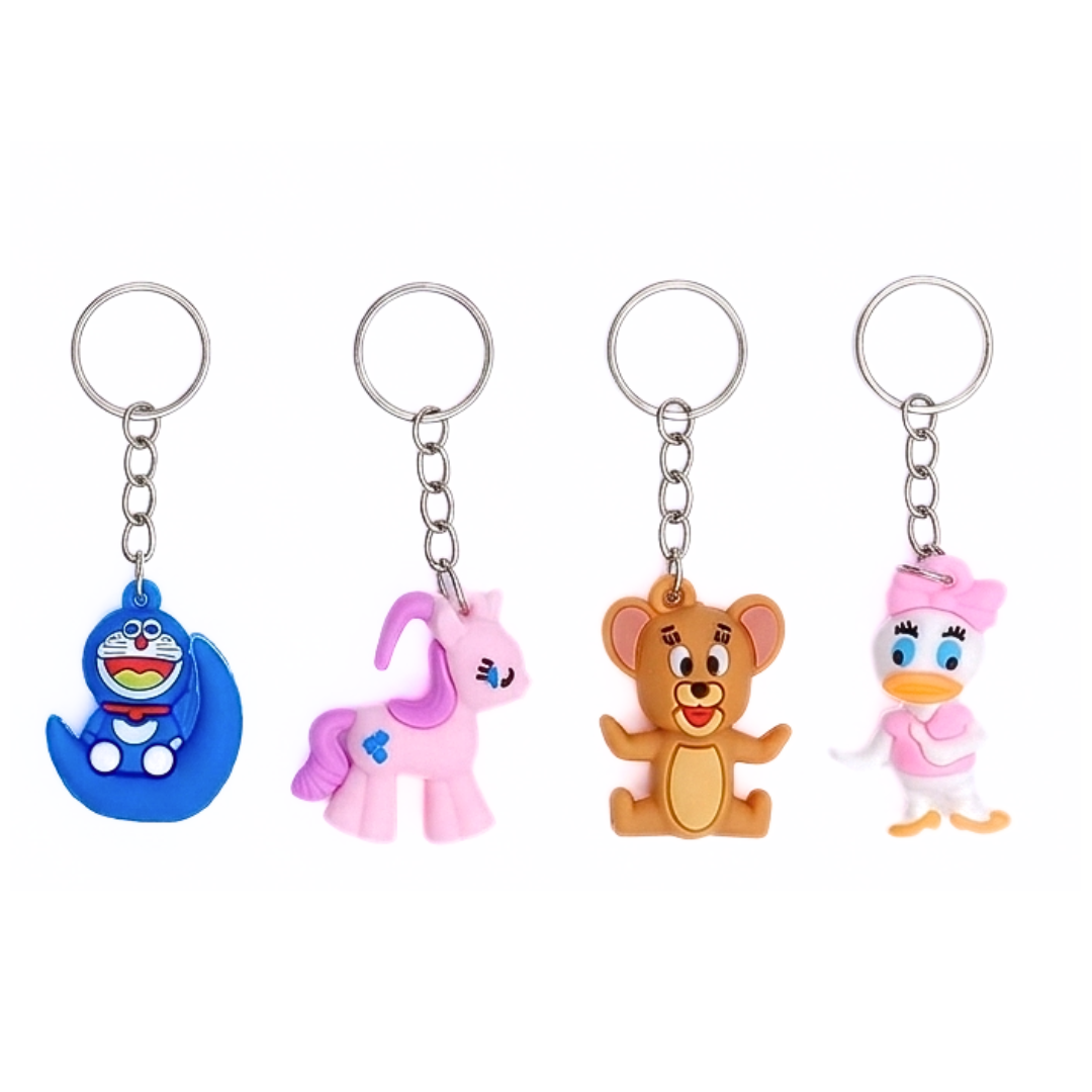 20399 {Pack of 12} Cute Cartoon Keychains for Kids