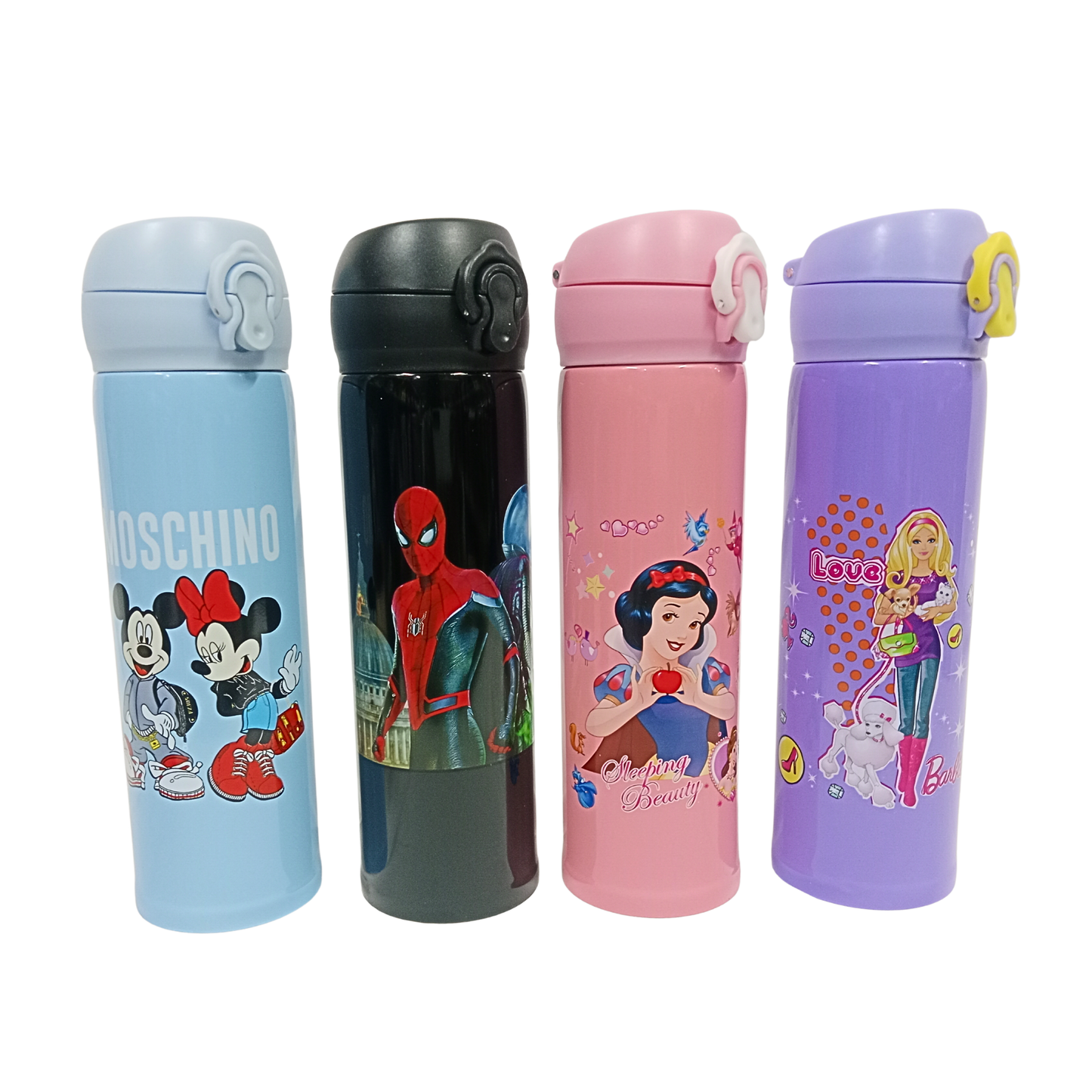 T29606 Stainless Steel Flask | Water Bottle | Cartoon Theme Steel Bottle | Durable Flask for School, Gym, and Travel| Random Color(500 ml)