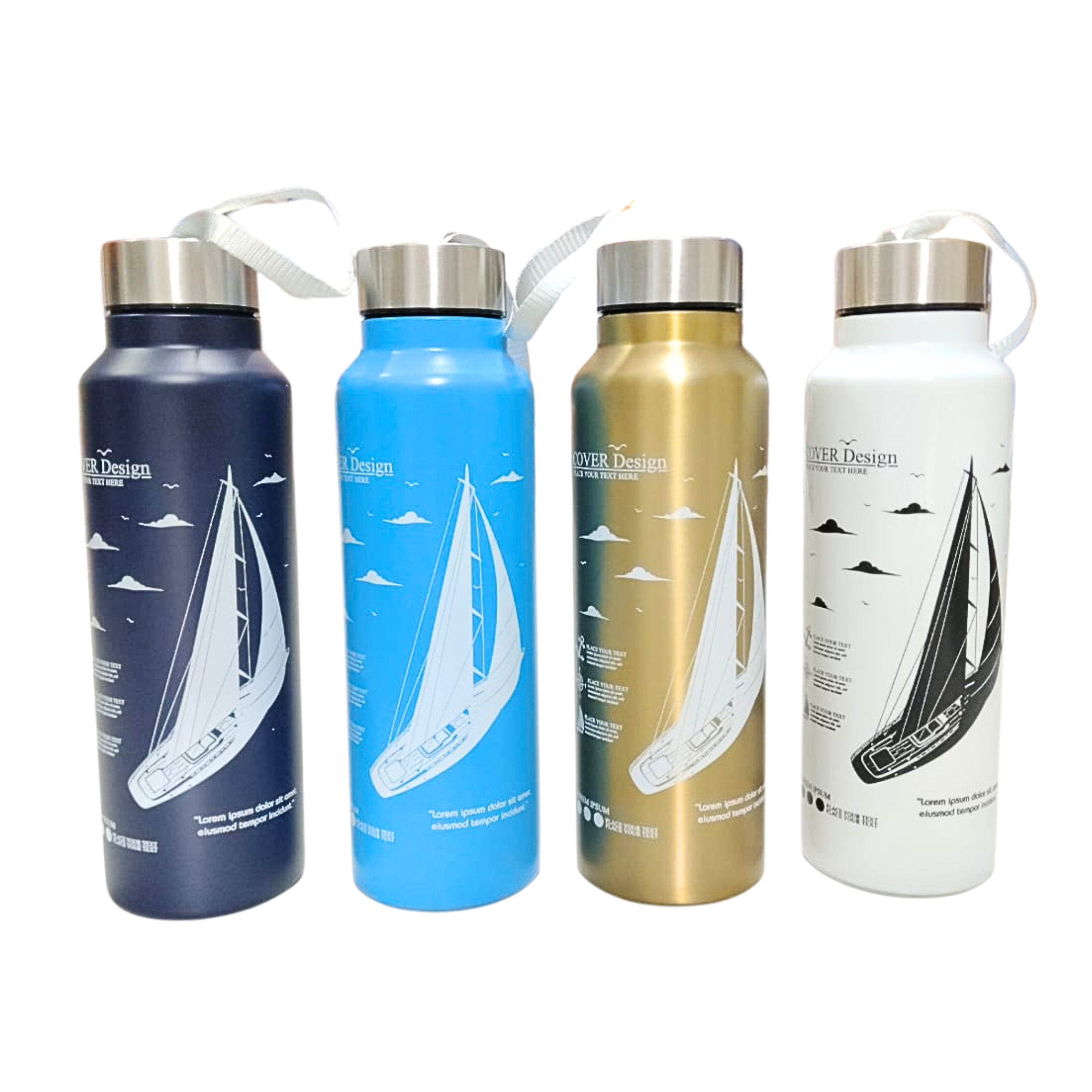 911061 Stainless Steel Water Bottle 750ML {Random Color}