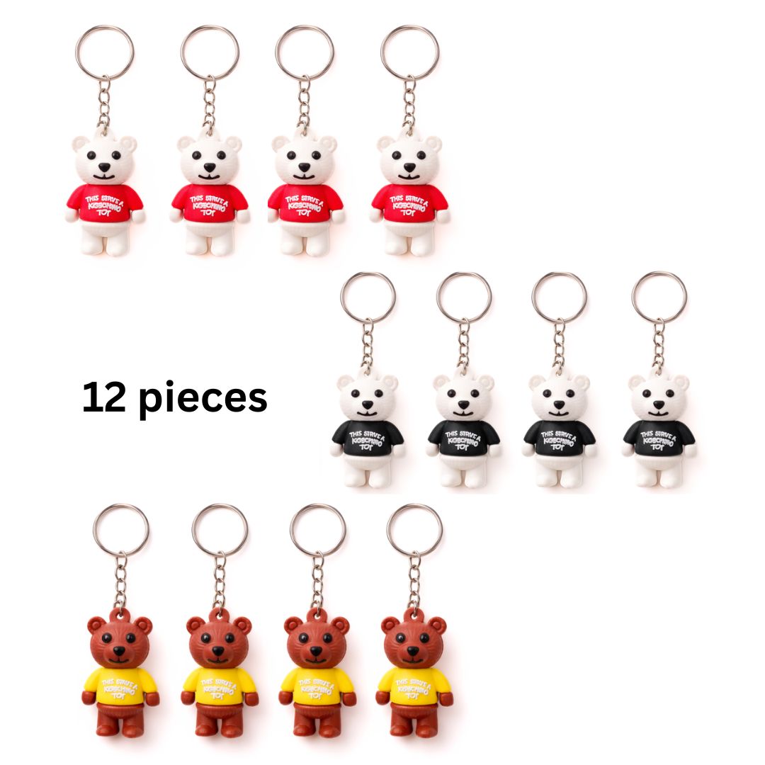 20386 {12 Pcs} Cute Teddy Bear Keychain
