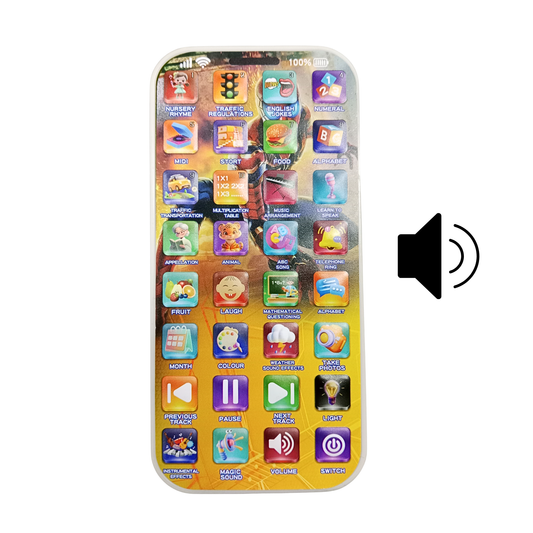 20358 Educational Mobile for Kids Rechargeable 24 Modes Talking Baby Smart Phone Mobile Toy for Kids