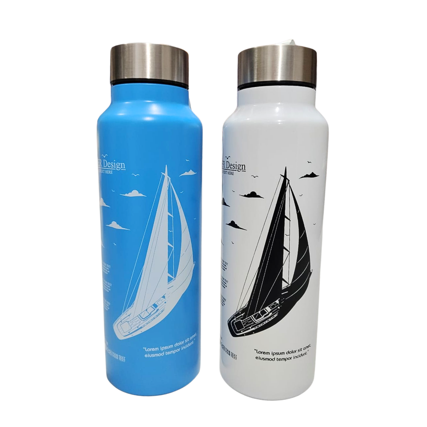 911061 Stainless Steel Water Bottle 750ML {Random Color}