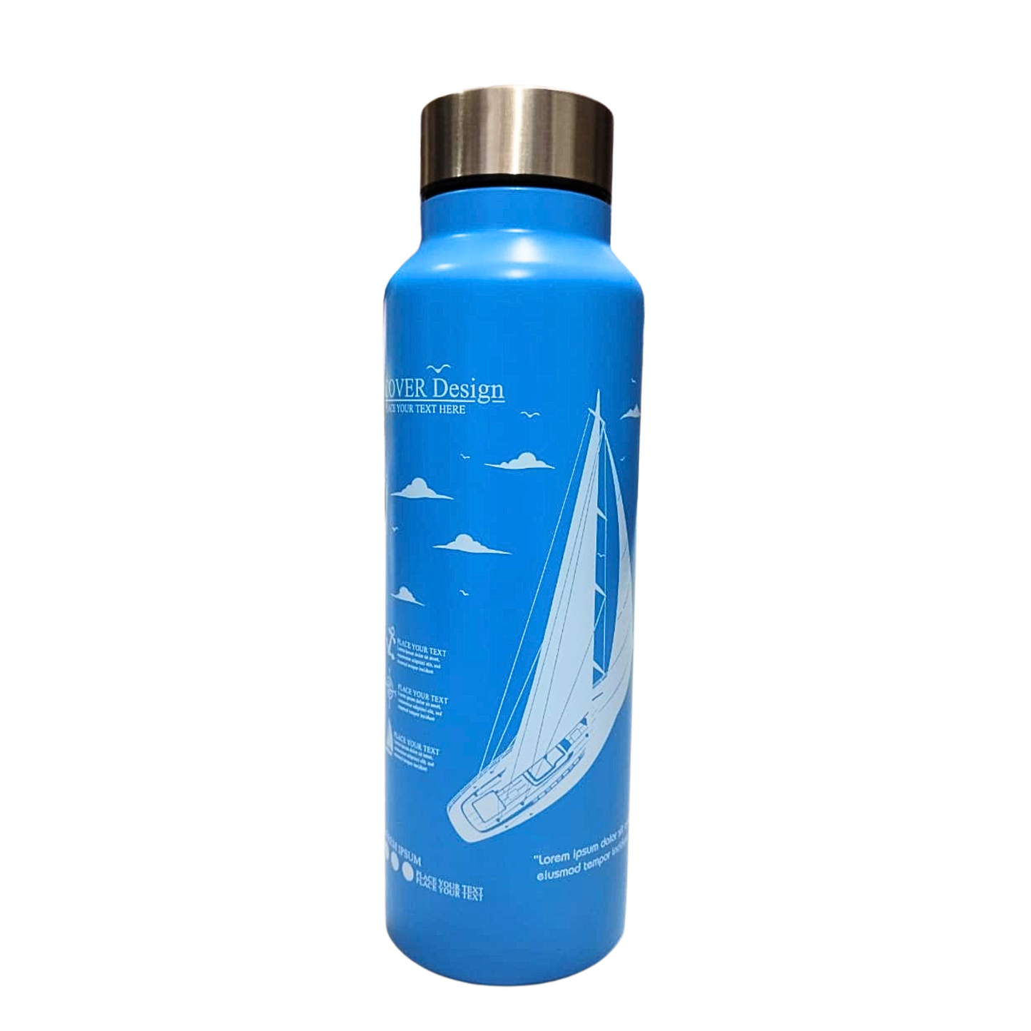 911061 Stainless Steel Water Bottle 750ML {Random Color}