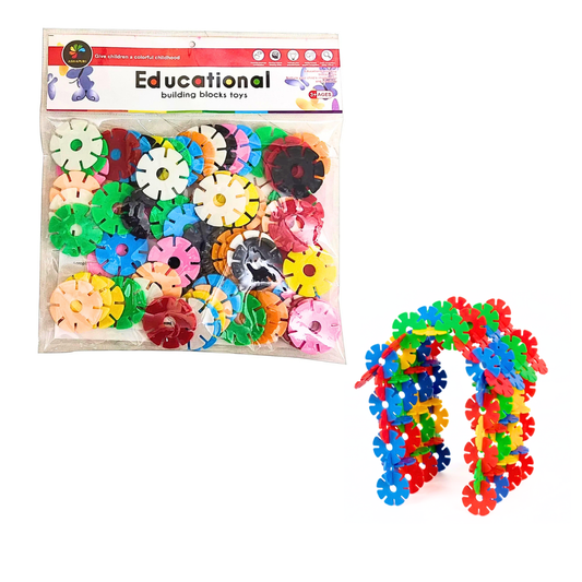 0502 Crafts Snowflakes Blocks, Stem Blocks, Educational Construction Snowflakes Blocks for Kids Colorful Snowflakes Building Blocks Toys