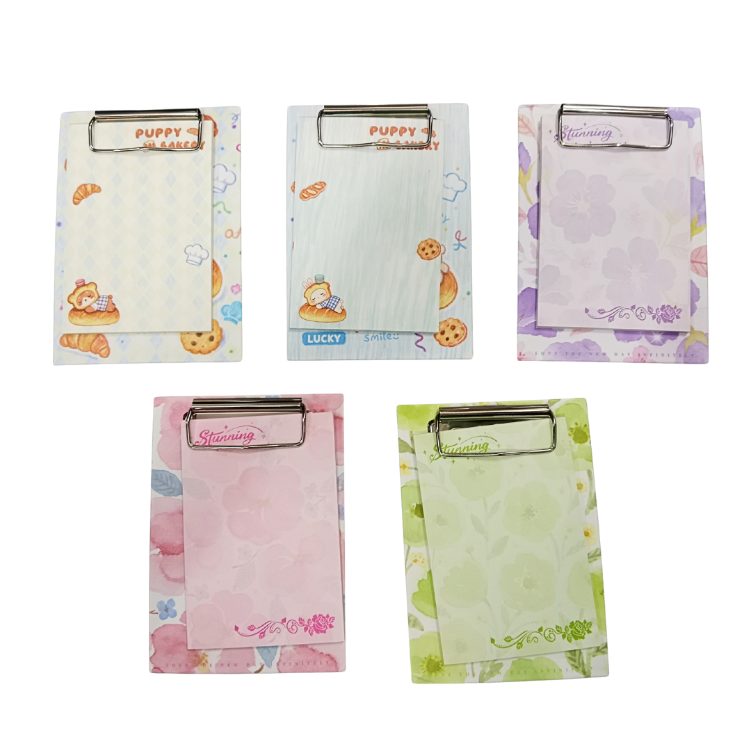 A05-25 Newest Design Desktop Stationery Set Wholesale Free Sample Flower Printing Self-Adhesive Paper Memo Sticky Note Pad
