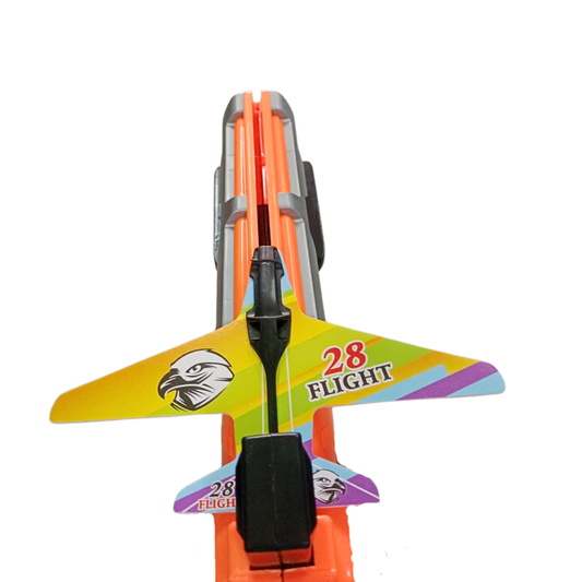 20521 Air Gun Toy with 4 Glider Aircraft Foam Bullets, Gun Toy Pistol for Boys Kids for Shooting | Best Gift for Boys Kids Children for Indoor & Outdoor Sports
