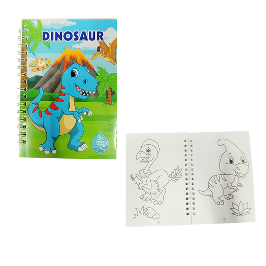 20574   ( 4 Pcs) Cartoon Coloring Books 2 Brush 1 Colouring Plat