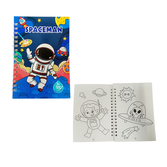 20574   ( 4 Pcs) Cartoon Coloring Books 2 Brush 1 Colouring Plat