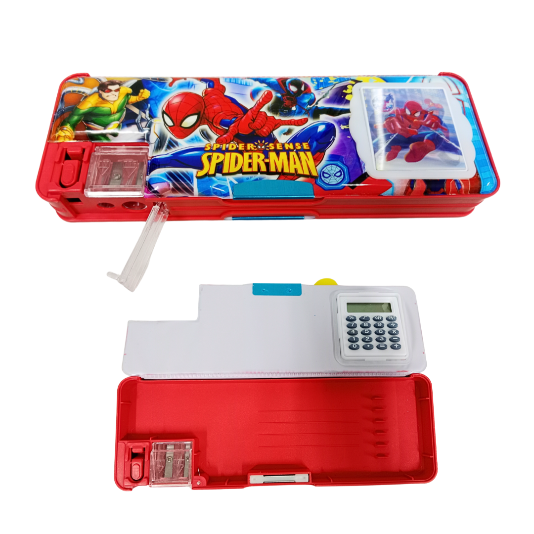 20439 Magnetic Pencil Box with Calculator & Dual Sharpener for Boys {Random Design}