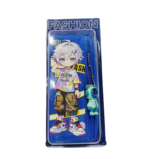 50068 Pen Bag Canvas Pencil Case Student Stationery Gift for Kids {Random Design}