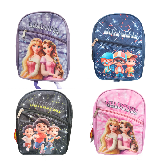 20413 School Bag for Boy & Girl Durable Zipper & Stitching 3 Compartment Water Resistant Spacious Kid's School Backpack Size=33*24*15Cm
