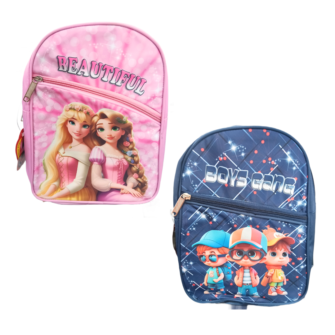 20413 School Bag for Boy & Girl Durable Zipper & Stitching 3 Compartment Water Resistant Spacious Kid's School Backpack Size=33*24*15Cm