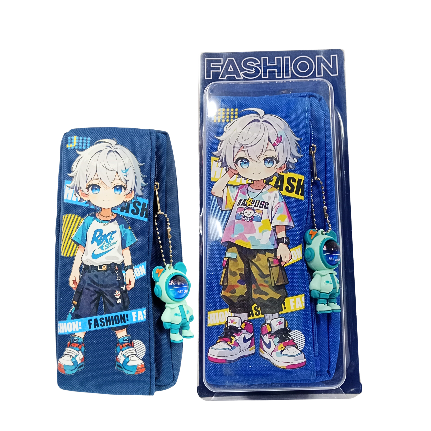 50068 Pen Bag Canvas Pencil Case Student Stationery Gift for Kids {Random Design}