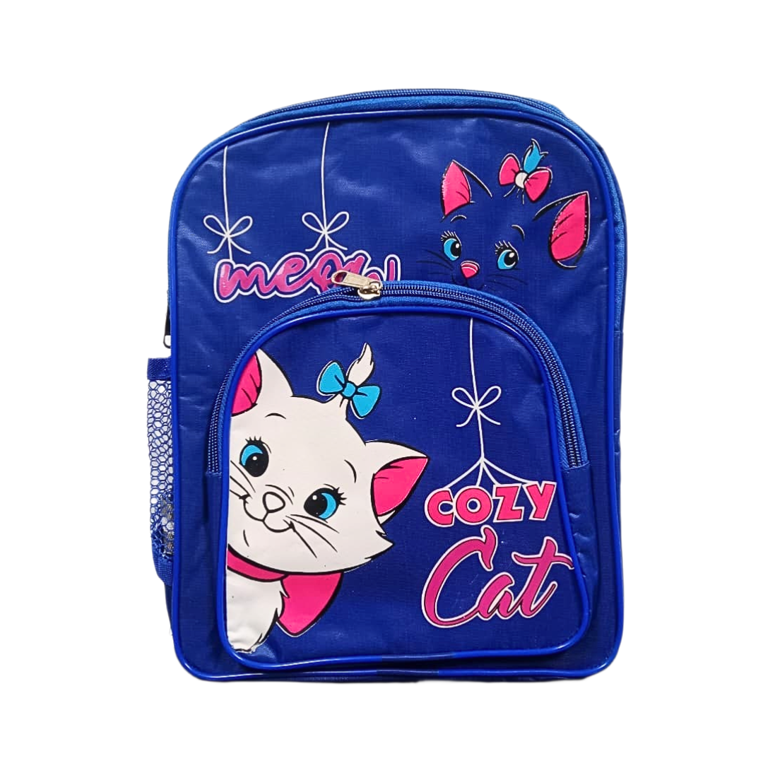 20414 Cute Cat School Bag for Boy & Girl Durable Zipper & Stitching 2 Compartment Water Resistant Spacious Kid's School Backpack Size=32*15*12Cm