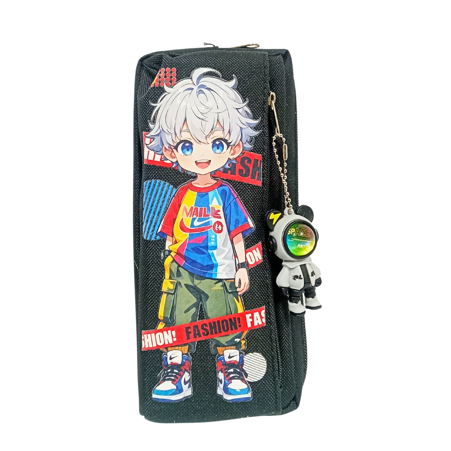 50068 Pen Bag Canvas Pencil Case Student Stationery Gift for Kids {Random Design}