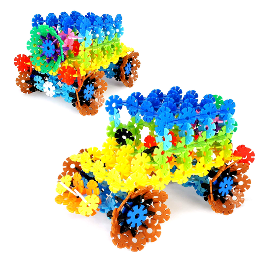 0502 Crafts Snowflakes Blocks, Stem Blocks, Educational Construction Snowflakes Blocks for Kids Colorful Snowflakes Building Blocks Toys