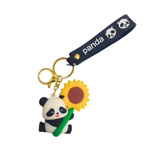 20582 Kawaii Silicone Panda Keychain
