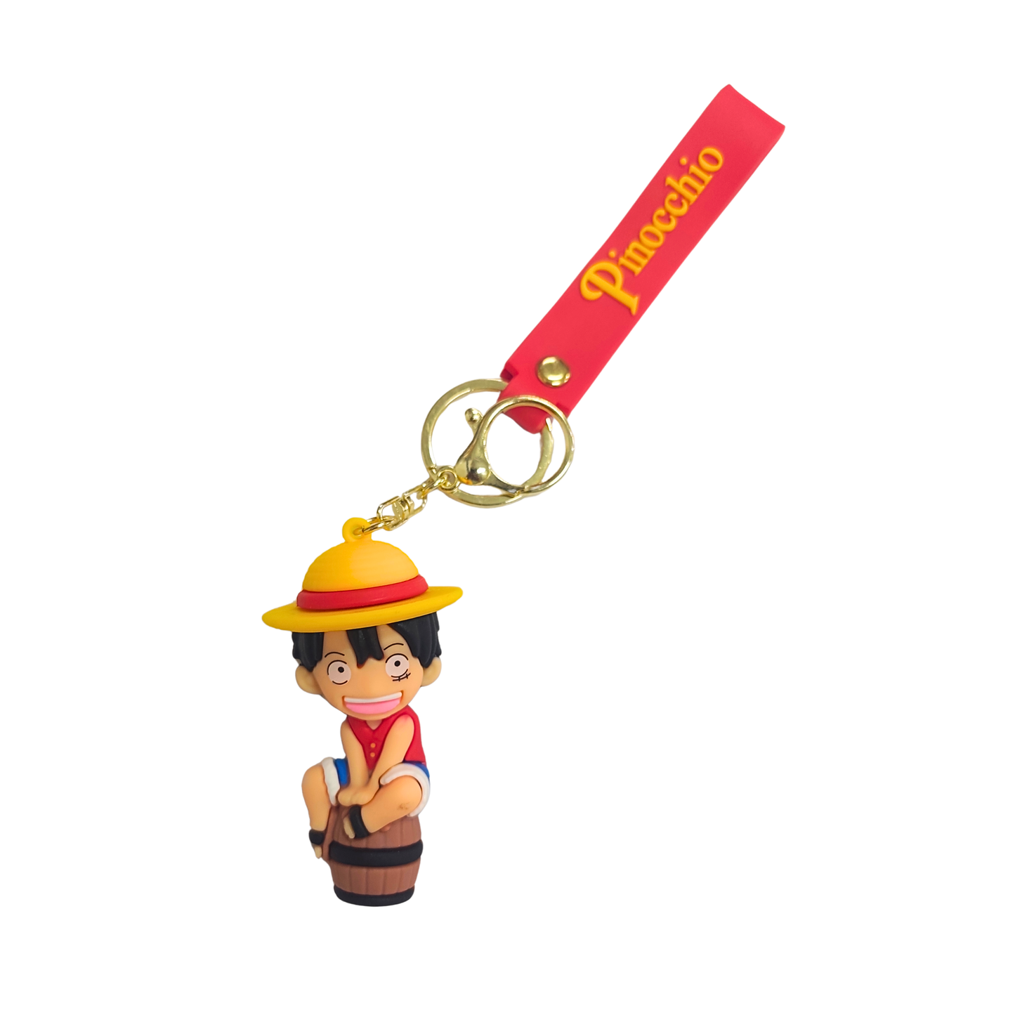 20583 Luffy Silicone Keychain Cartoon Cute Boy & Girl Pendant for Cars, Bags, and Backpacks Trendy Accessory for Kids