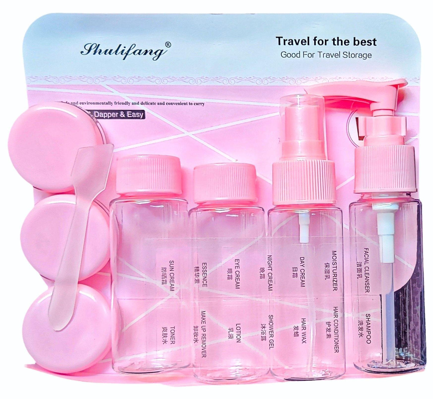 134 Girls Travel Organizer/Girls Travel Smart Bottle Set Plastic Cosmetic Toiletries Liquid Contain/Travelers Storage Boxers Leak Proof Portable Travel Accessories
