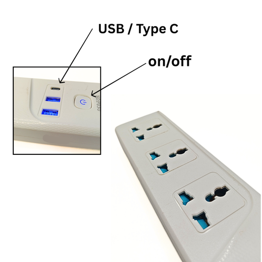 10427 GKK Multi Extension Socket 250V {3 plug}