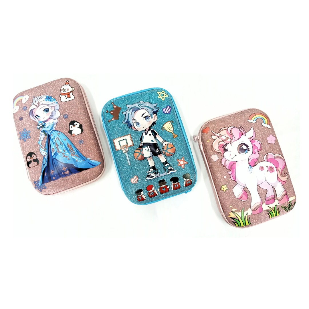 20100  Glitter Pencil Case with Compartments, Pencil Pouch for Kids, School Supply Organizer Pencil Box for Students