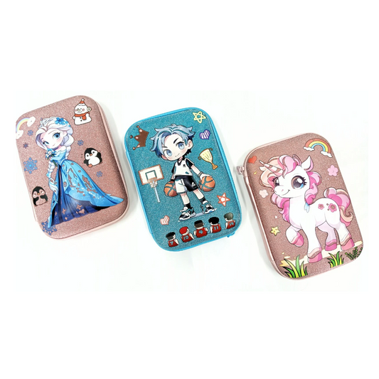 20100 Glitter Pencil Case with Compartments, Pencil Pouch for Kids, School Supply Organizer Pencil Box for Students