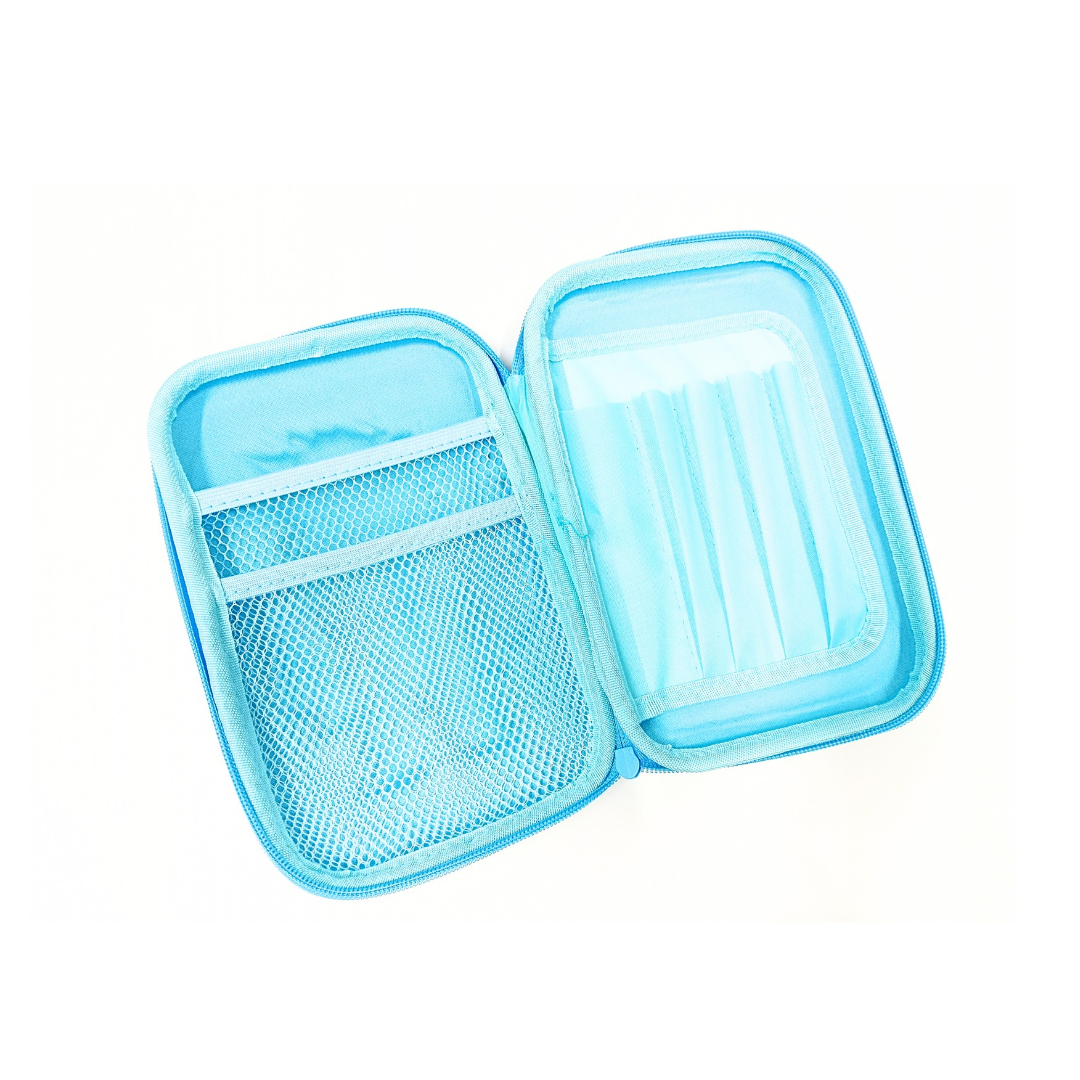 20100 Glitter Pencil Case with Compartments, Pencil Pouch for Kids, School Supply Organizer Pencil Box for Students