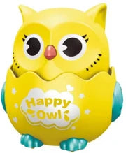 20325 Happy Owl Press and Go Owl Toys, Educational Crawling Toy for Kids Random Colours