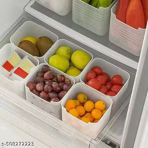 10514 {6pcs} fridge storage boxes multipurpose containers