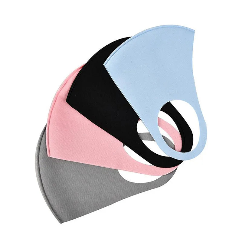 Washable Adult Kids Fashion Party Masks Unisex Halloween Christmas Anti Dust Cycling Breathable Reusable Kids Face Mask Ice Silk Mouth Cover