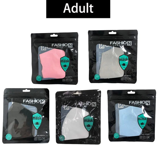 21181 Washable Adult Kids Fashion Party Masks Unisex Halloween Christmas Anti Dust Cycling Breathable Reusable Kids Face Mask Ice Silk Mouth Cover
