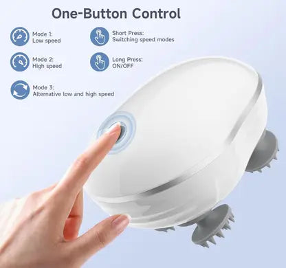 OSK-701 Electric Head, Scalp Massager, Advance Red Light Therapy for Boost Growth Fall Control Therapy 3 Speed Mode Handheld