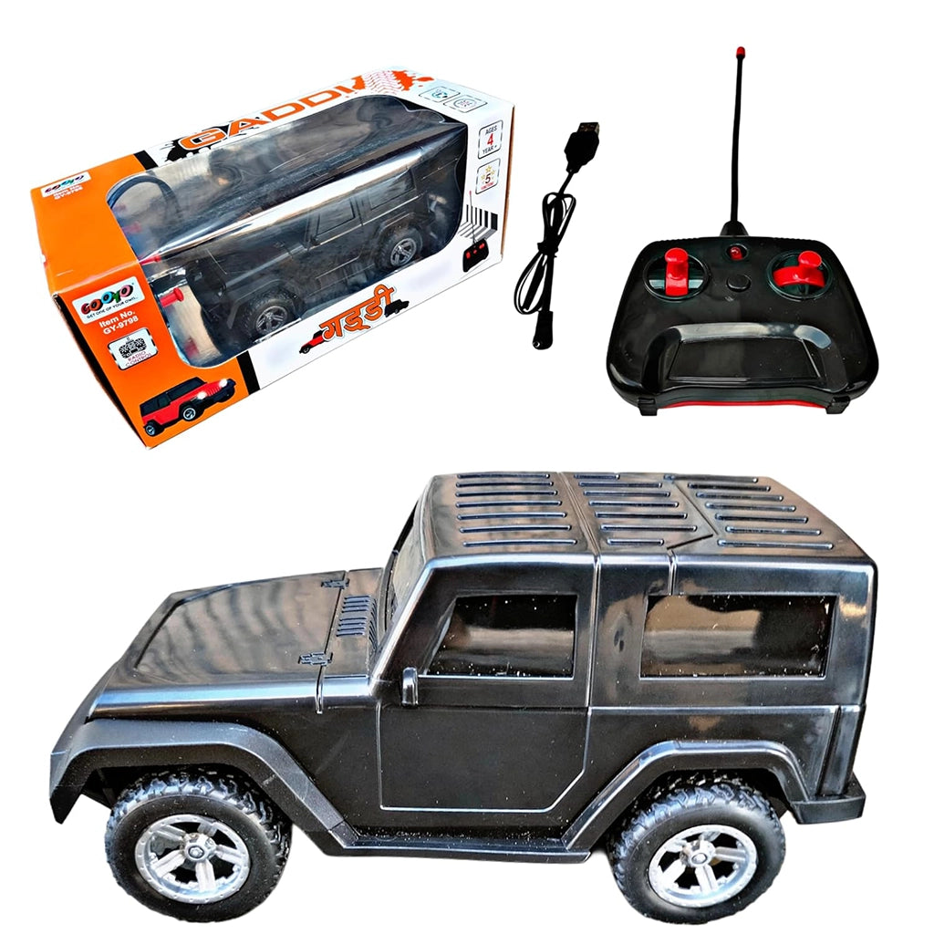 9798 Remote Control Thar Car for Kids | Rechargeable Off-Road Thar Gaddi Toy RC Thar Car with Remote {Multicolor}