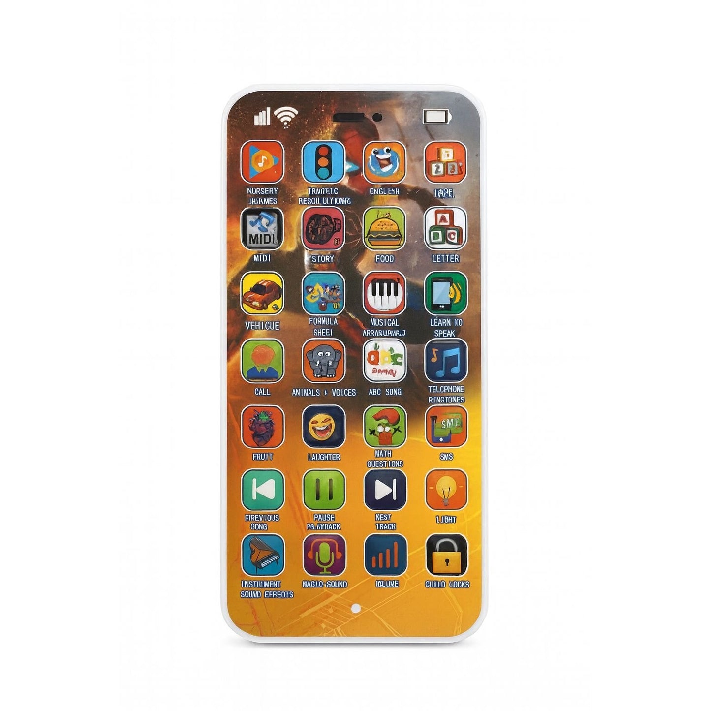 20358 Educational Mobile for Kids Rechargeable 24 Modes Talking Baby Smart Phone Mobile Toy for Kids