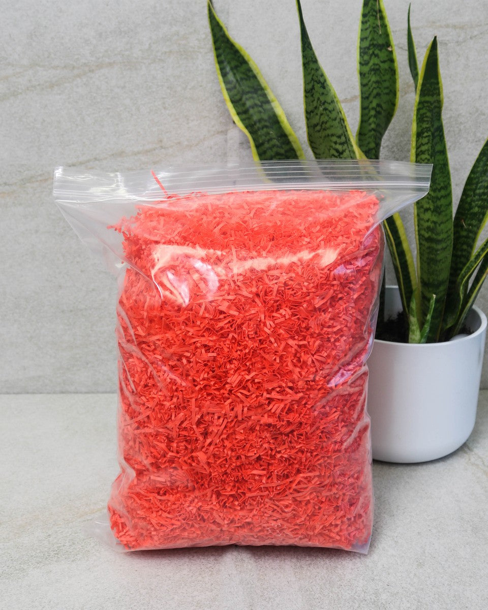 20318 Shredded Paper For Packing | Paper Shreds for Gift Packing 1kg| Red | For DIY Crafts, Gift Wrapping, Easter Basket, Christmas, New Year, Birthday Decoration {Multicolor}