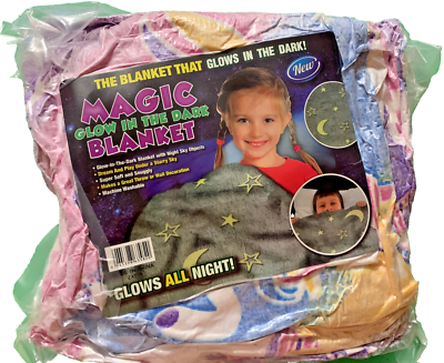 20196 Glow in The Dark Blanket - Random Design Throw Blanket Birthday Gift {Multicolor}