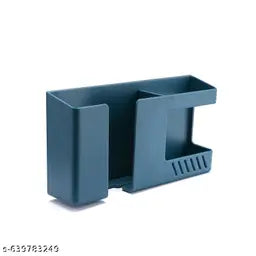 20783 Mobile Phone Charging Rack Wall-Mounted Double-Grid Remote Control Storage Box {Multicolor}
