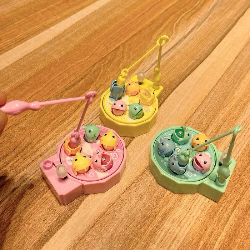 20750 Cartoon Dolphin Fishing Plate Keychain - Creative Fishing Game Pendant Keyring Accessory - Gift for Couples and Kids {Random Color}