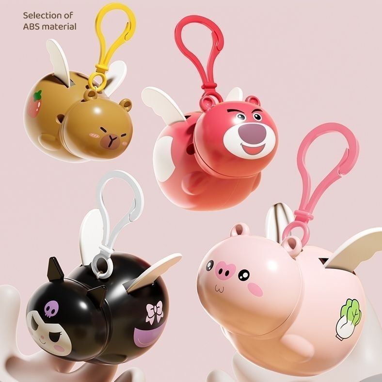 9099 Flying Capibara Keychain, Cute Funny Animal Keychains for Kids, Backpack, Hanging {Random Caracter}