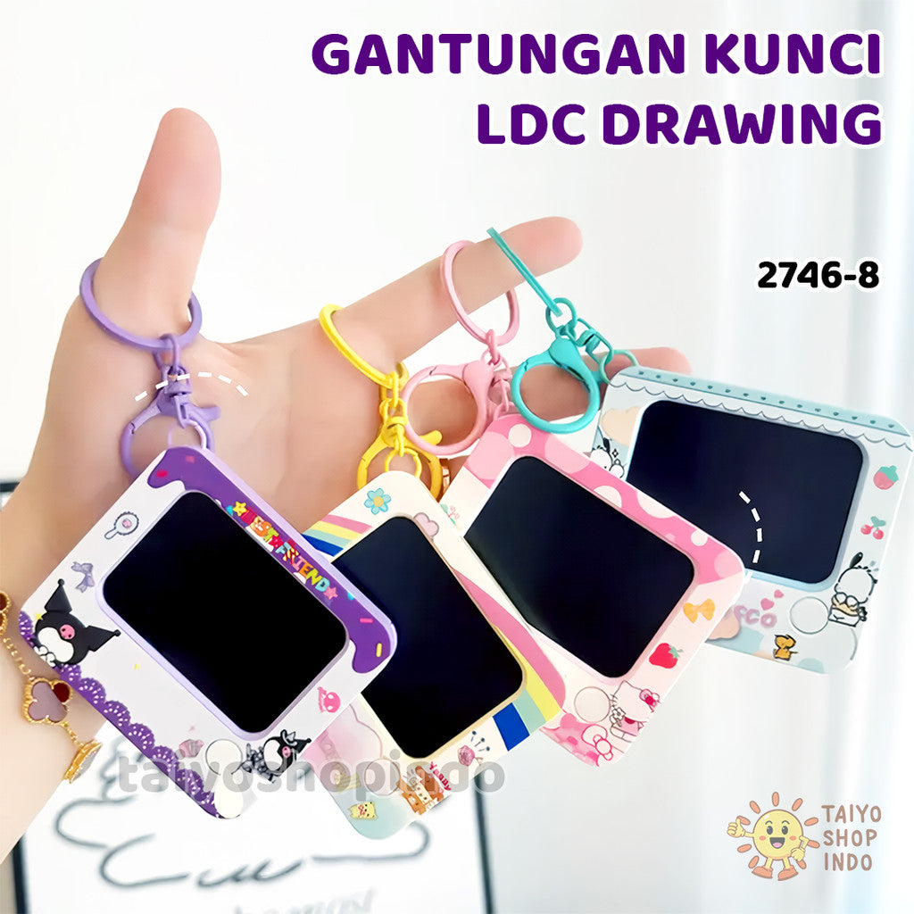 20367 Gifts- Drawing Board Keychain for Kids Reusable Writing Tablet with Pen {Multicolor}