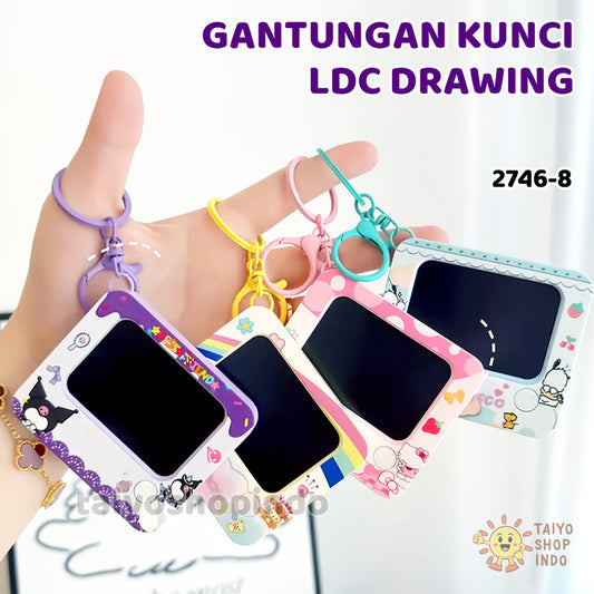20367 Gifts- Drawing Board Keychain for Kids Reusable Writing Tablet with Pen {Multicolor}