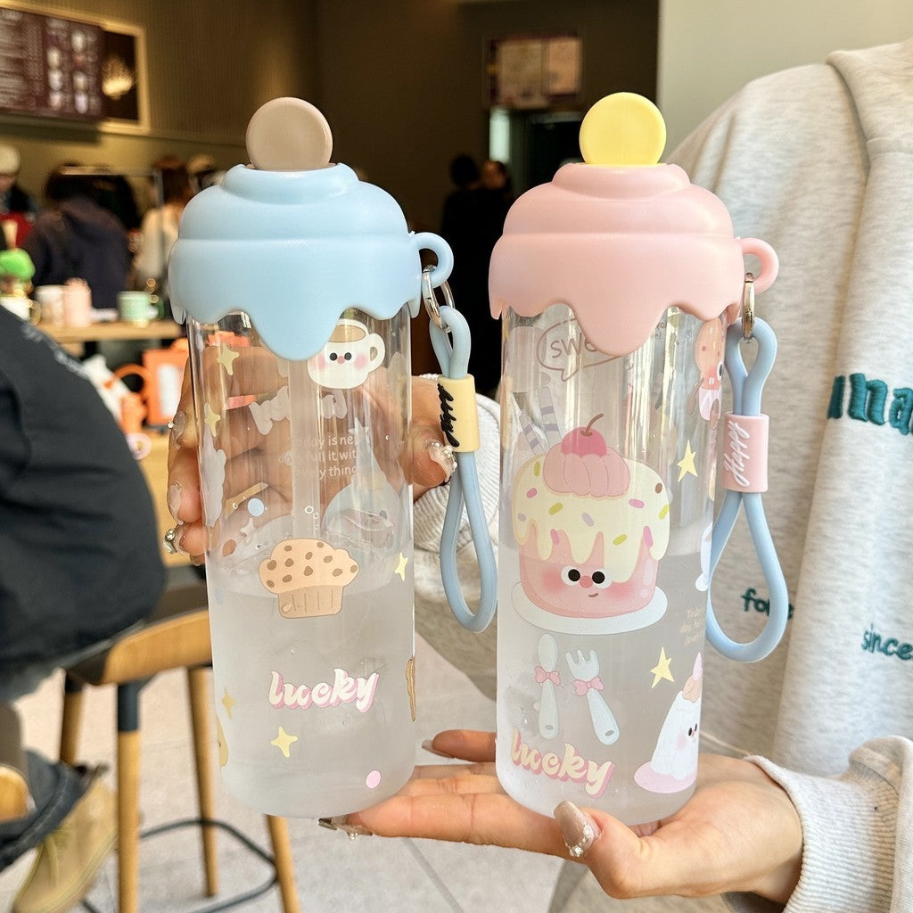 20595 Ice Cream Dessert Stylish Water Bottle 600 ml {Random Color}