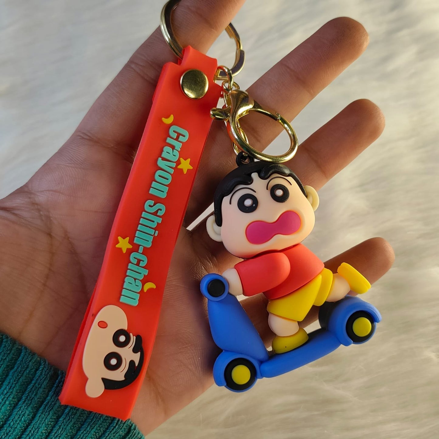 20581 3D Silicone Shinchan Keychain for Kids