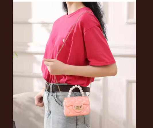 21155 Mini Purse sling bag for Girls Kids Jelly Purse Clutch Crossbody Shoulder Bag Trending Fashion