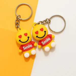 20892 {Pack of 12} Smiley Face Keychains For car, Motorbike, Gift & merchandise keyrings