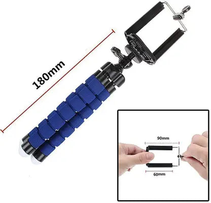 10848 Mini Flexible Octopus Tripod for Phone & Camera Portable Travel Tripod {Randomcolor}
