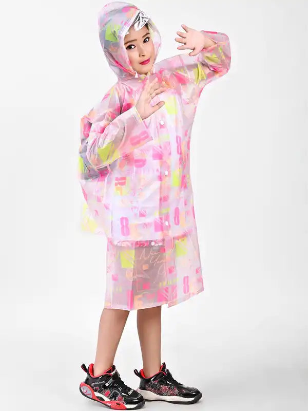 DX-0668 Waterproof Raincoat/Rainwear for Kids Boys and Girls Size 100-140Cm {Random Design}