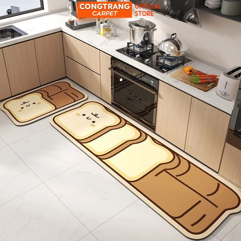 20929 Kitchen Mat 2-Piece Set Soft Kitchen Rug Washable Non-Slip Absorbent Floor Mat for Home Kitchen, Sink, Laundry, Dinning Room, Hallway size 64 inches, 23 inche